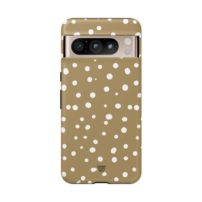 DARK BEIGE DOTS | Tough Phone Case