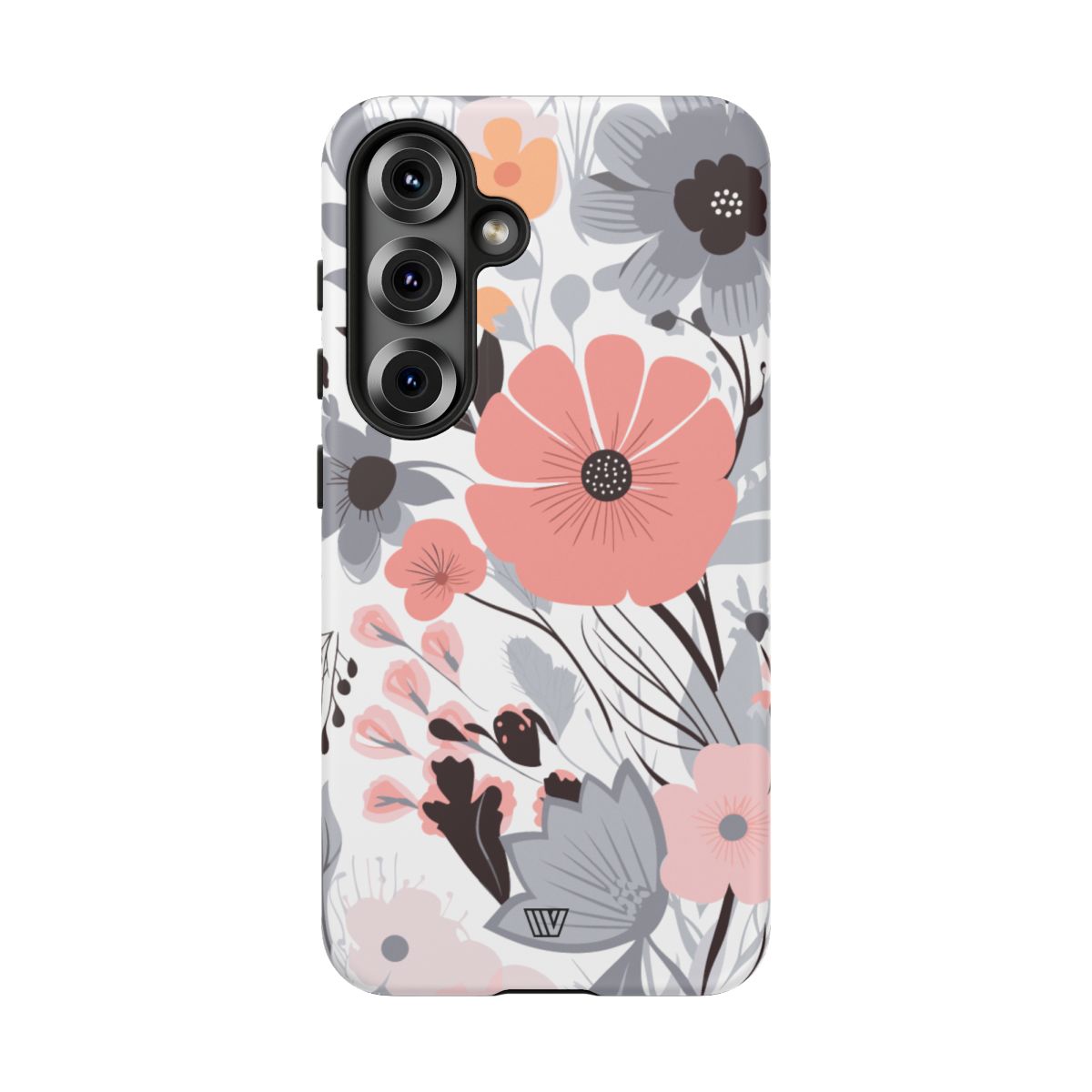 GRAY PASTEL FLOWERS | Tough Phone Case