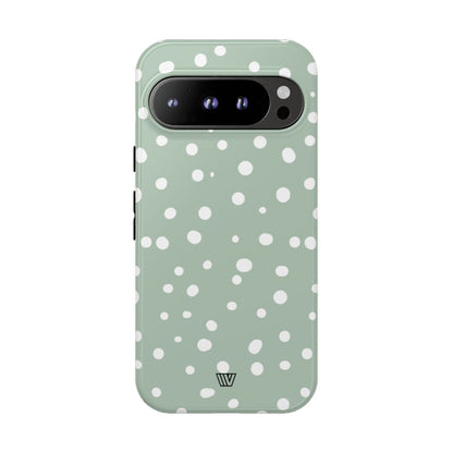 PASTEL GREEN DOTS | Tough Phone Case