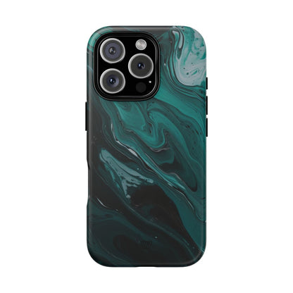TEAL PAINT SWIRL | Tough Phone Case