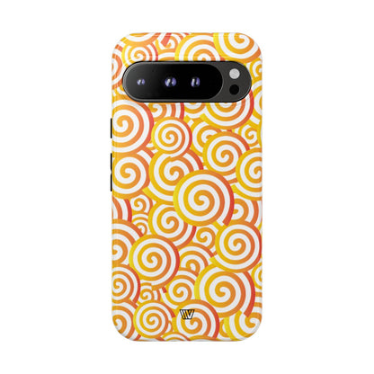 ABSTRACT SPIRAL ORANGE | Tough Phone Case