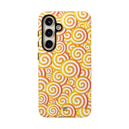 ABSTRACT SPIRAL ORANGE | Tough Phone Case