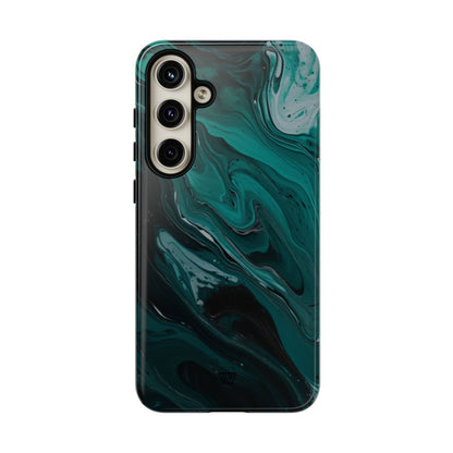 TEAL PAINT SWIRL | Tough Phone Case