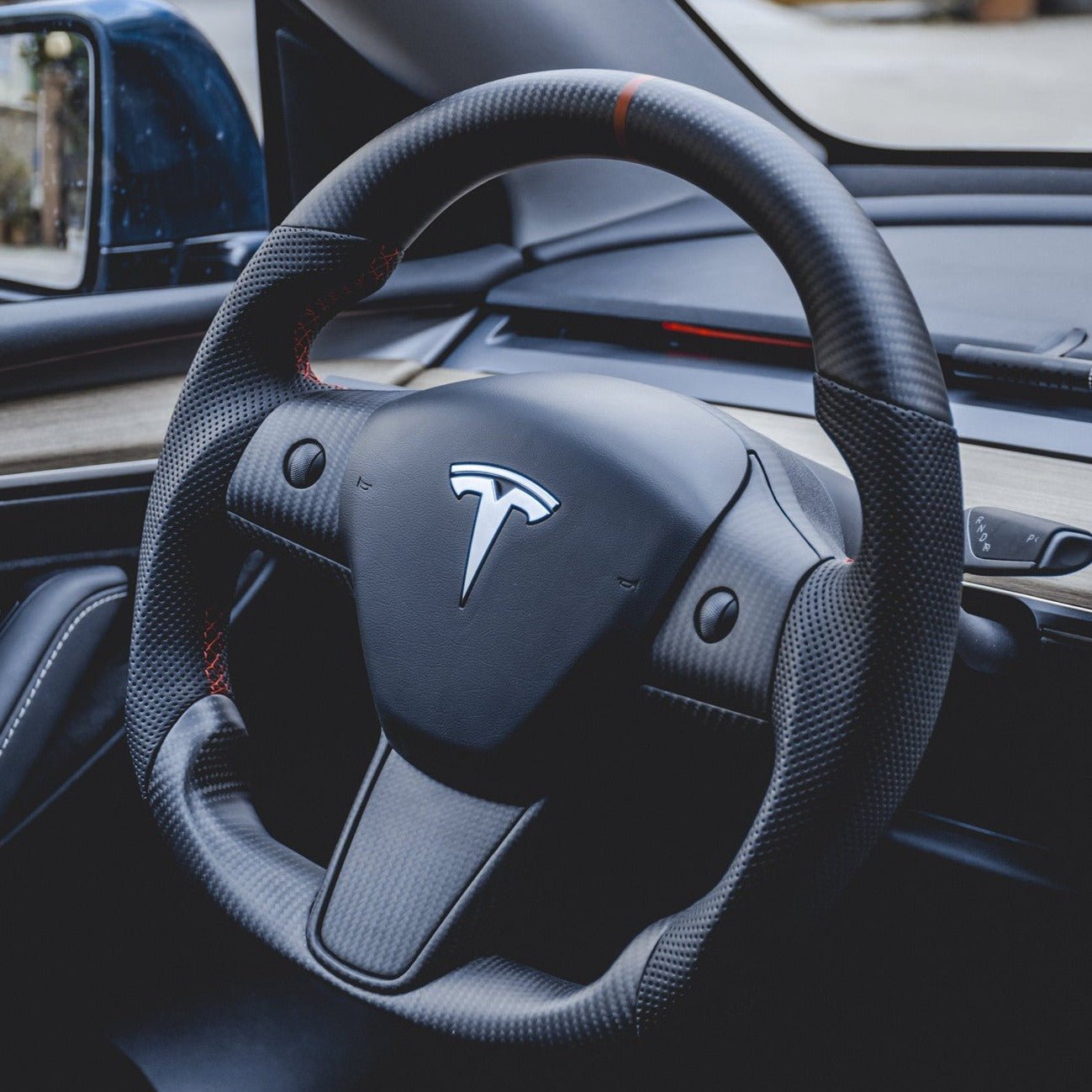 TESERY Sport Carbon Fiber Steering Wheel for Tesla Model 3 / Y【Style 25】