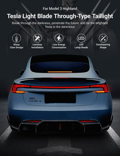 TESERY Starlink Full-Width Strip Taillight for Model 3 Highland