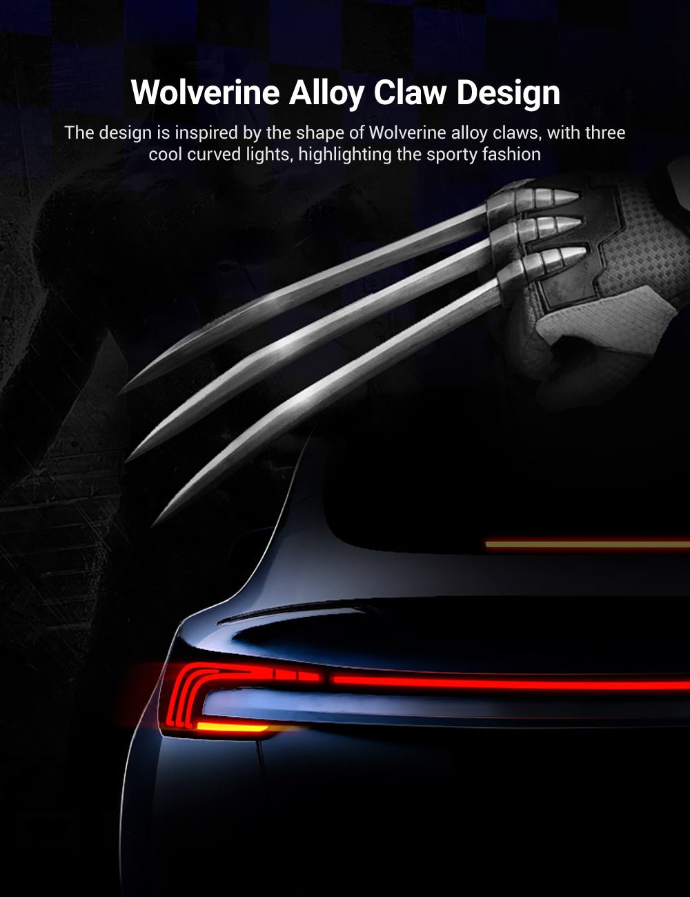 TESERY Starlink Full-Width Strip Taillight for Model 3 Highland