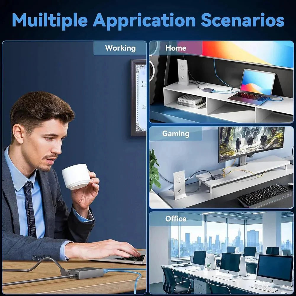 Starlink Gen 2 Dual-Port Ethernet Adapter | 2-in-1 RJ45 Splitter