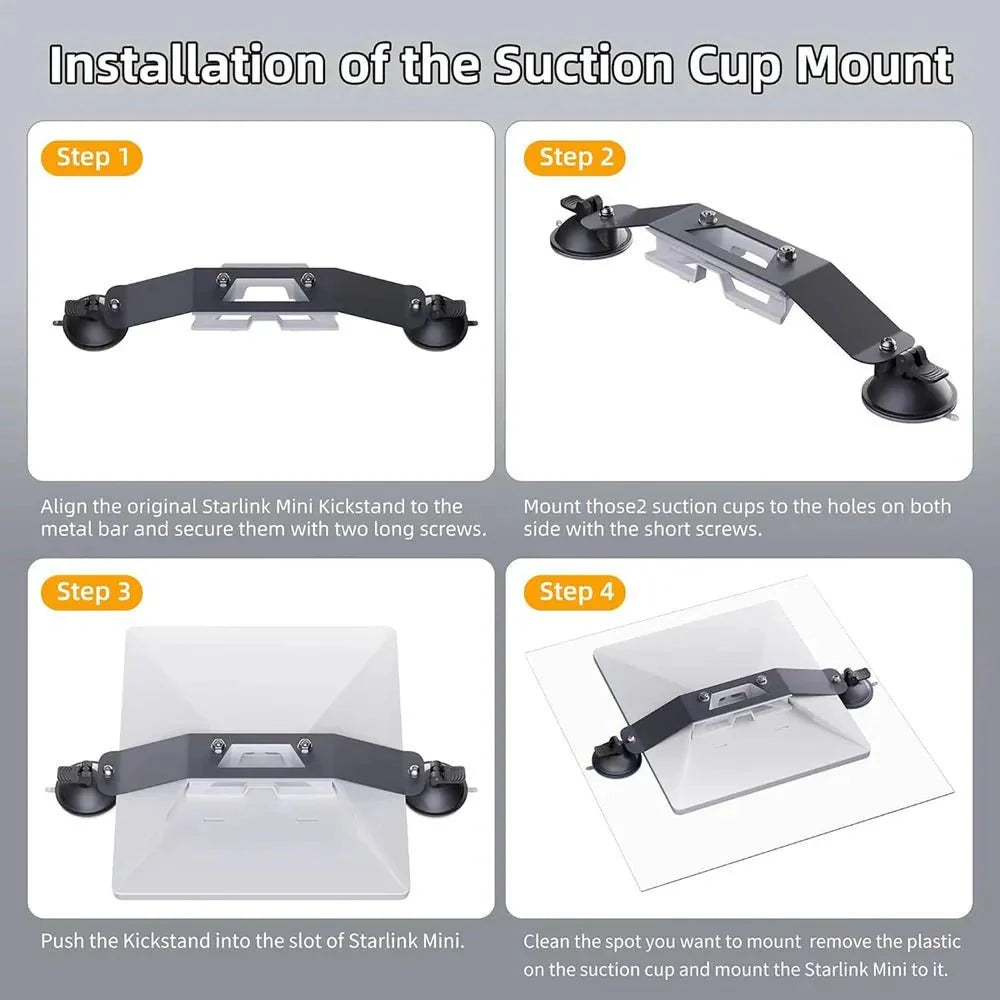 Starlink Mini Suction Cup Mount | Car Window & Sunroof Mount