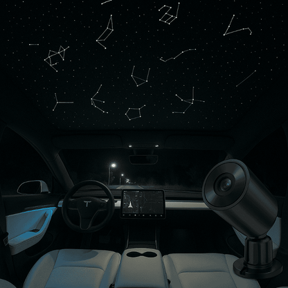 Starry Sky Sunroof Projector Ambient Lighting for Tesla丨 Galaxy Lighting Effect