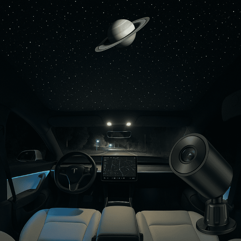 Starry Sky Sunroof Projector Ambient Lighting for Tesla丨 Galaxy Lighting Effect