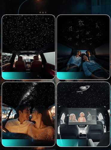 Starry Sky Sunroof Projector Ambient Lighting for Tesla丨 Galaxy Lighting Effect