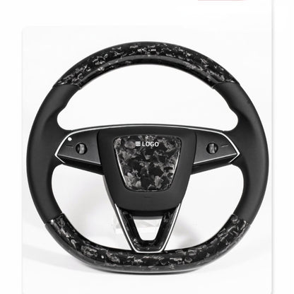 Steering Wheel Trim Covers for New Model Y & Model 3 Highland | Real Dry Carbon Fiber