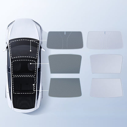 Summer Comfort Pack: Roof & Windshield Shades for Model 3 Highland