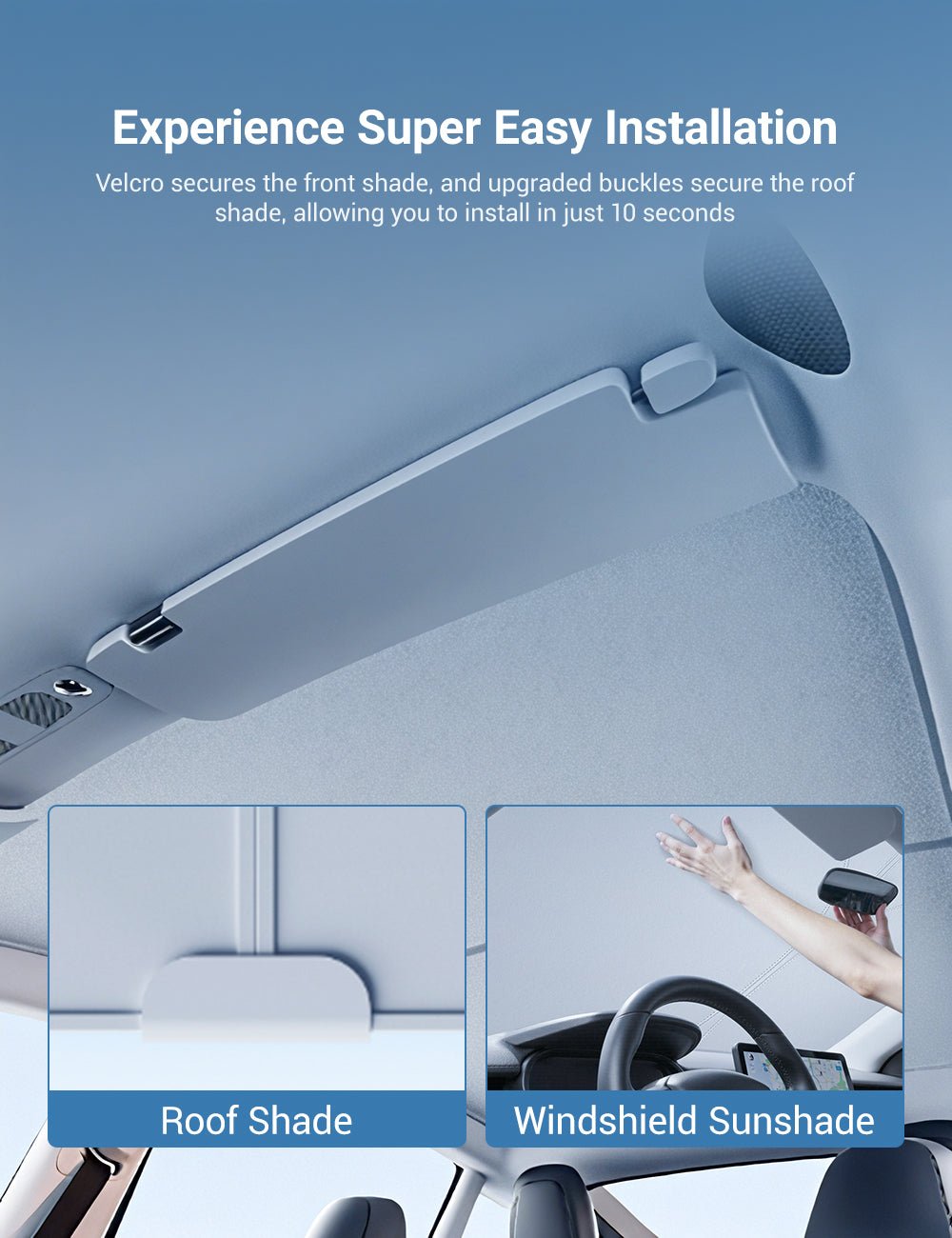 Summer Comfort Pack: Roof & Windshield Shades for Model Y Juniper (BFCM Flash Sale)