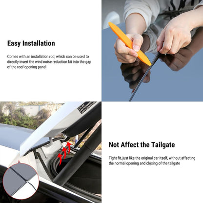 Sunroof Rubber Seal Wind Noise Reduction Kit for Tesla Model 3