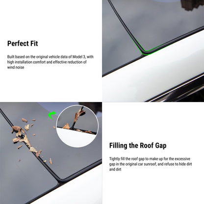 Sunroof Rubber Seal Wind Noise Reduction Kit for Tesla Model 3