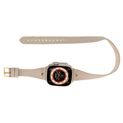 Syracuse Double Tour Leather Bands for Apple Watch 9, Ultra 2 and SE