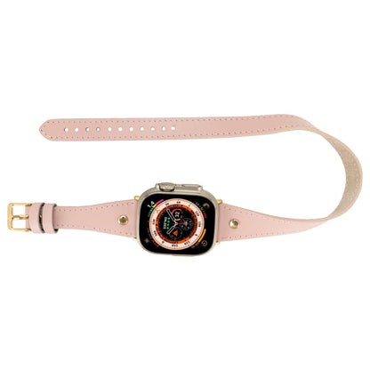 Syracuse Double Tour Leather Bands for Apple Watch 9, Ultra 2 and SE