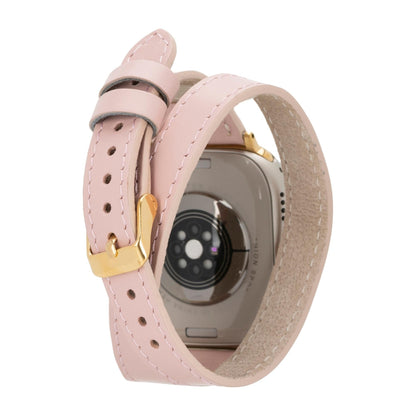 Syracuse Double Tour Leather Bands for Apple Watch 9, Ultra 2 and SE