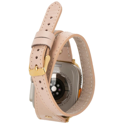 Syracuse Double Tour Leather Bands for Apple Watch 9, Ultra 2 and SE