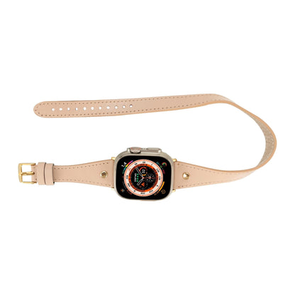 Syracuse Double Tour Leather Bands for Apple Watch 9, Ultra 2 and SE