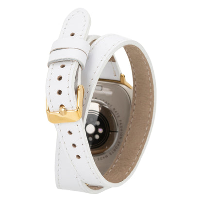 Syracuse Double Tour Leather Bands for Apple Watch 9, Ultra 2 and SE