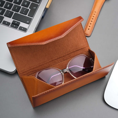 Triangle Leather Glasses Case – Vintage Eyewear Holder