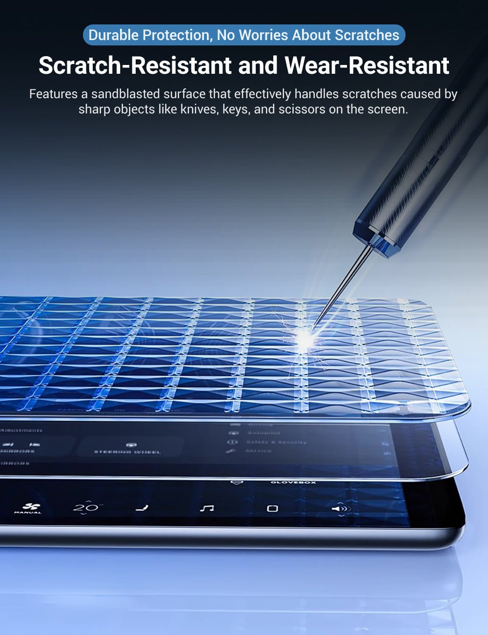 Tempered Glass Screen Protector for Model S/X【17 inch】