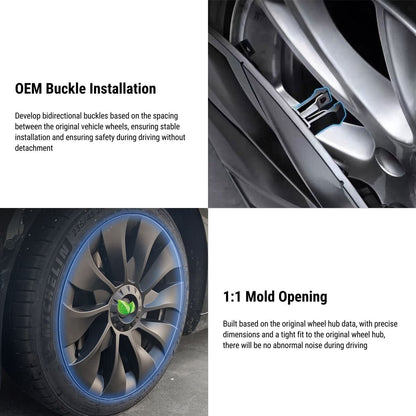 TESERY 18″ 19″ Hubcaps for Tesla Model 3/Y (4PCS)