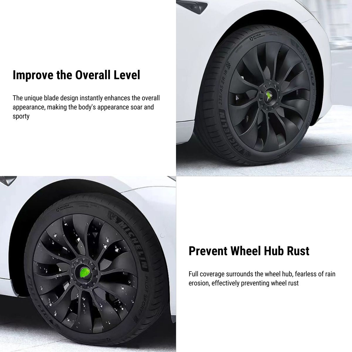 TESERY 18″ 19″ Hubcaps for Tesla Model 3/Y (4PCS)