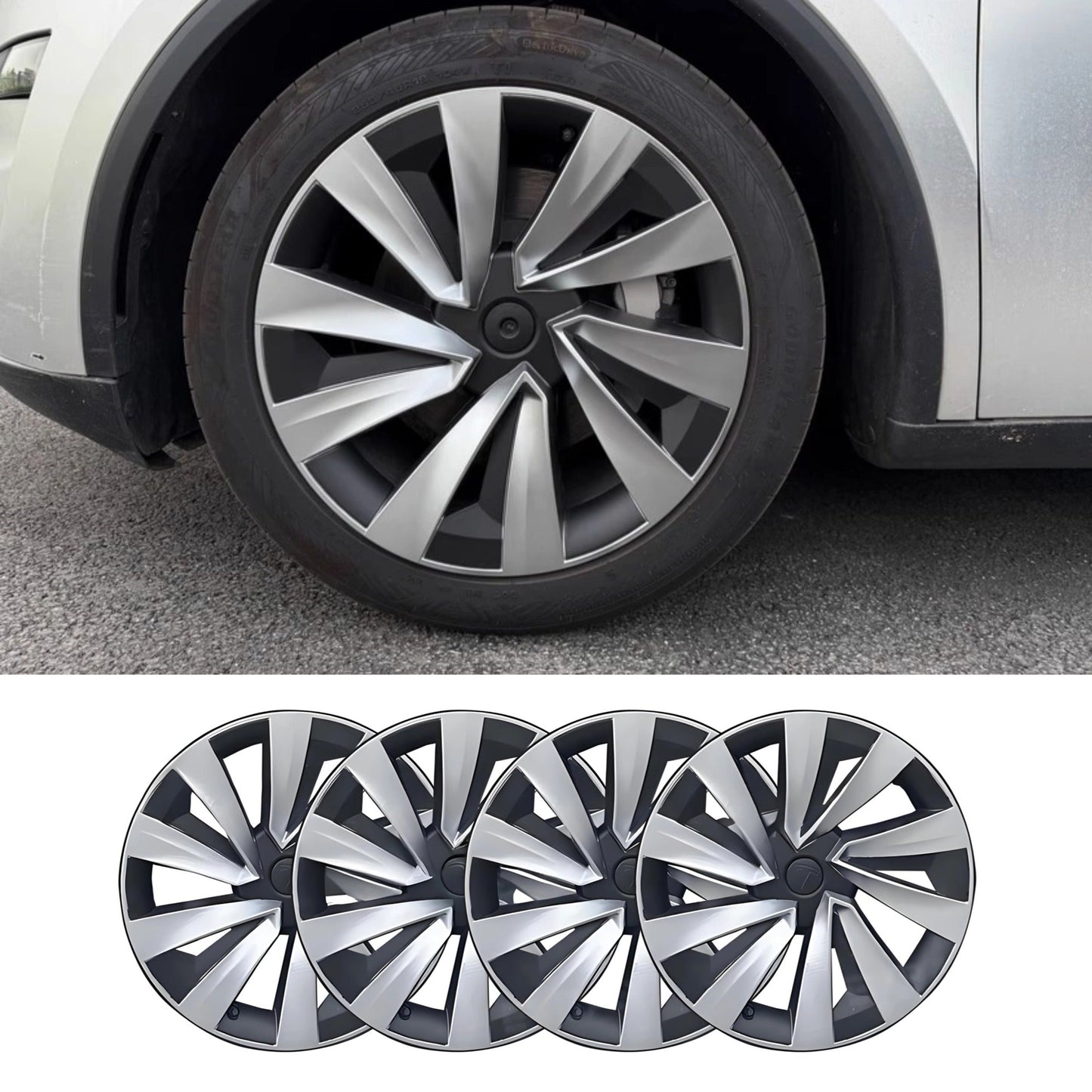 TESERY 19″ Cyclone Wheel Covers for Model Y Juniper (4PCS)