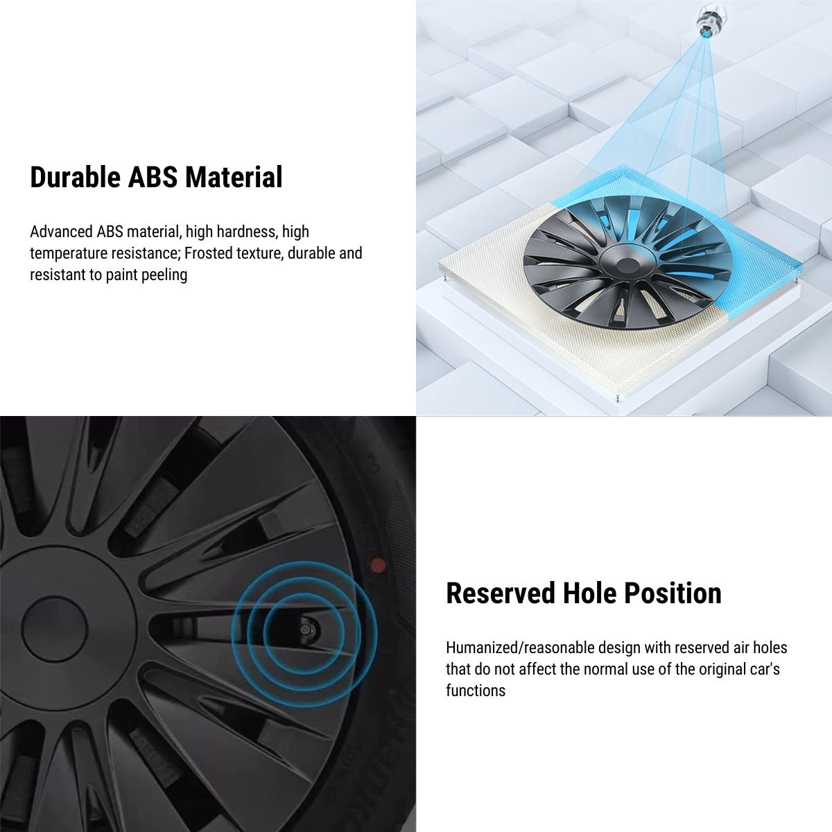 TESERY 19″ Performance Hub Caps For Tesla Model Y (4PCS)