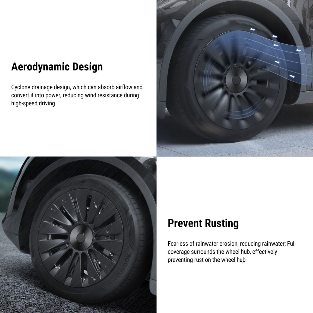 TESERY 19″ Performance Hub Caps For Tesla Model Y (4PCS)