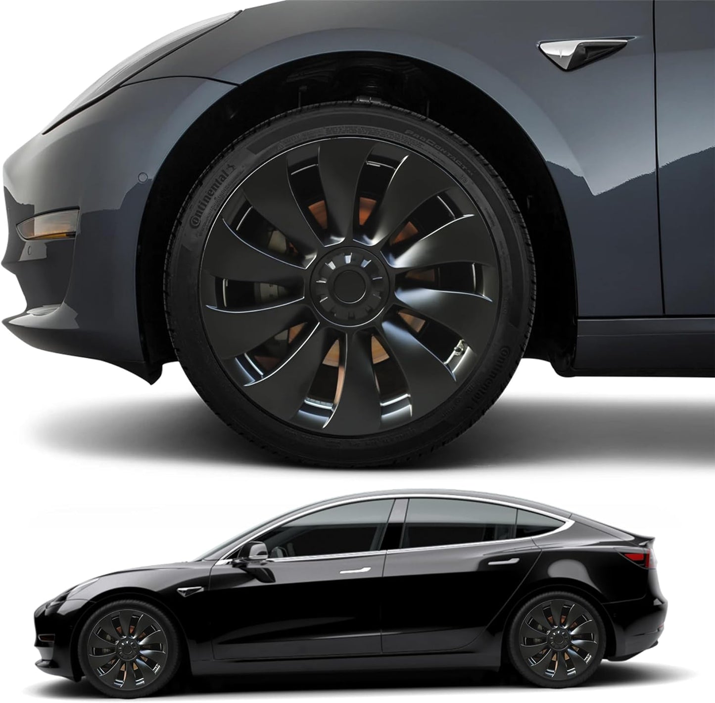 TESERY 19″ Wheel Covers for Tesla Model 3 (4PCS)