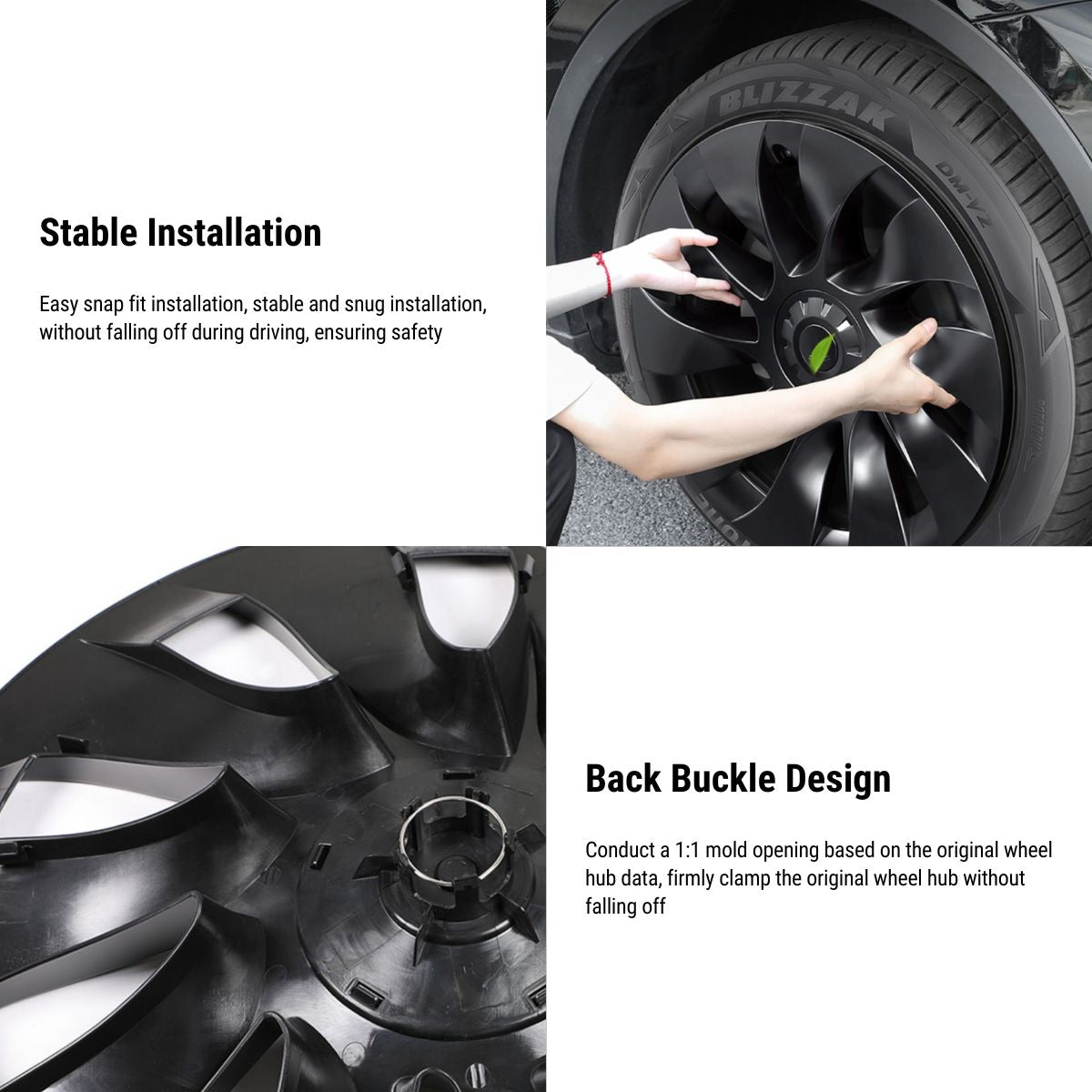 TESERY 19″ Wheel Covers for Tesla Model 3 (4PCS)