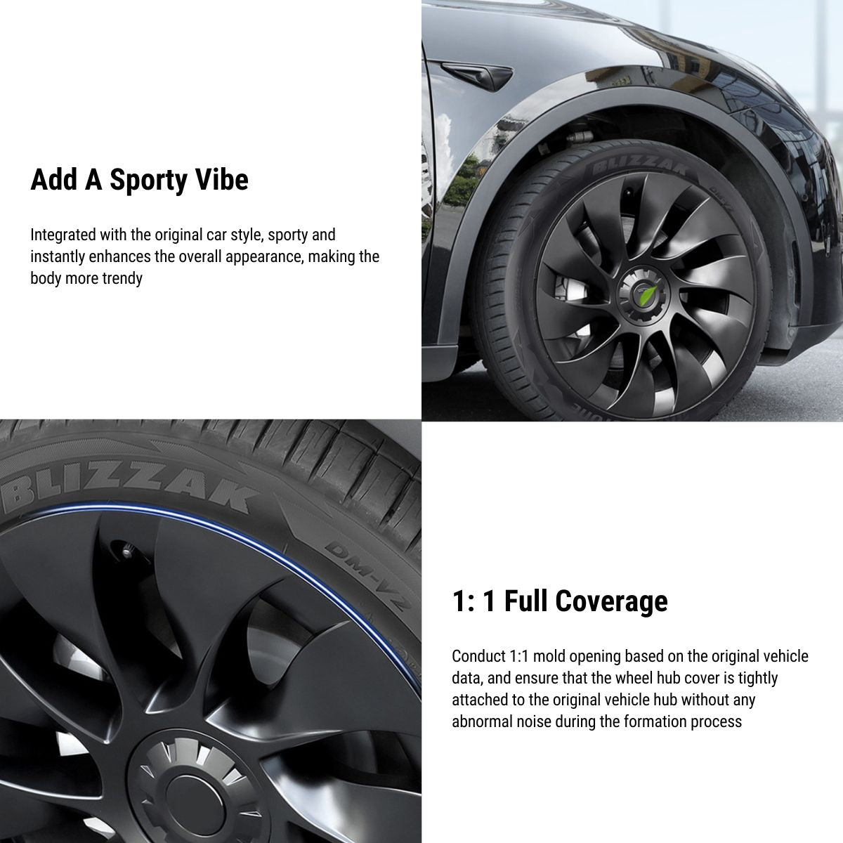 TESERY 20″ Wheel Cover For Tesla Model Y (4PCS)