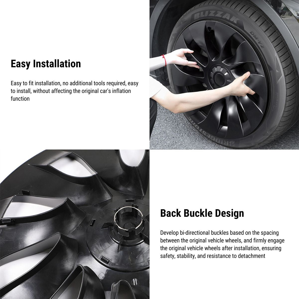 TESERY 20″ Wheel Cover For Tesla Model Y (4PCS)