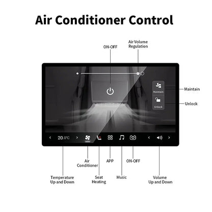 TESERY 7 Inch Rear Entertainment & Climate Control Screen for Tesla Model Y / 3