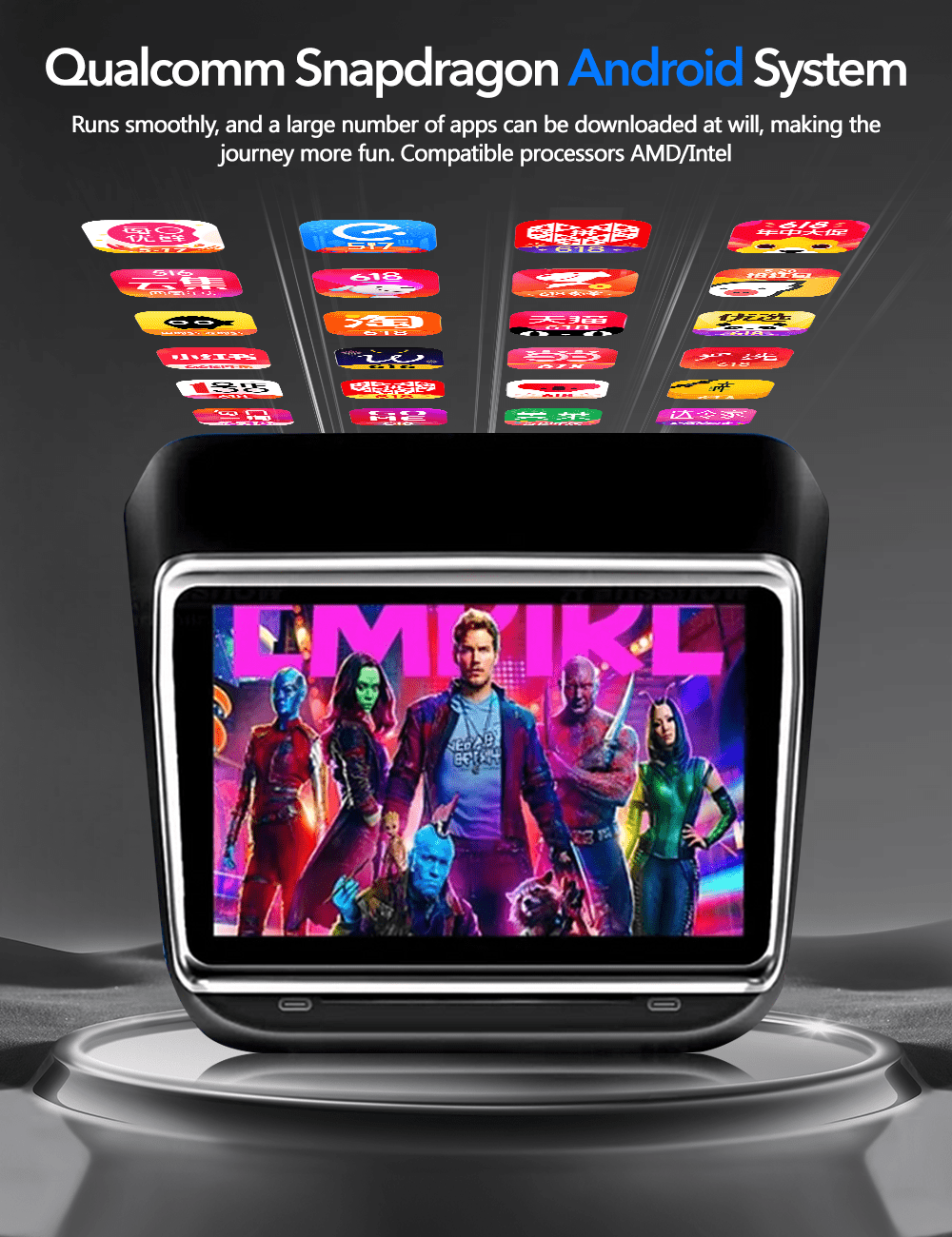 TESERY 7.2" 7.5" Rear Seat Entertainment System for Tesla Model 3/Y