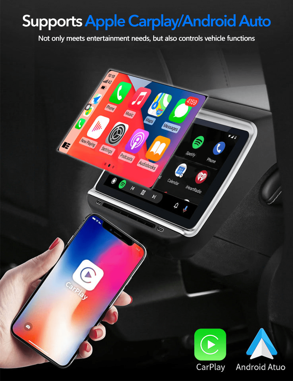 TESERY 7.2" 7.5" Rear Seat Entertainment System for Tesla Model 3/Y