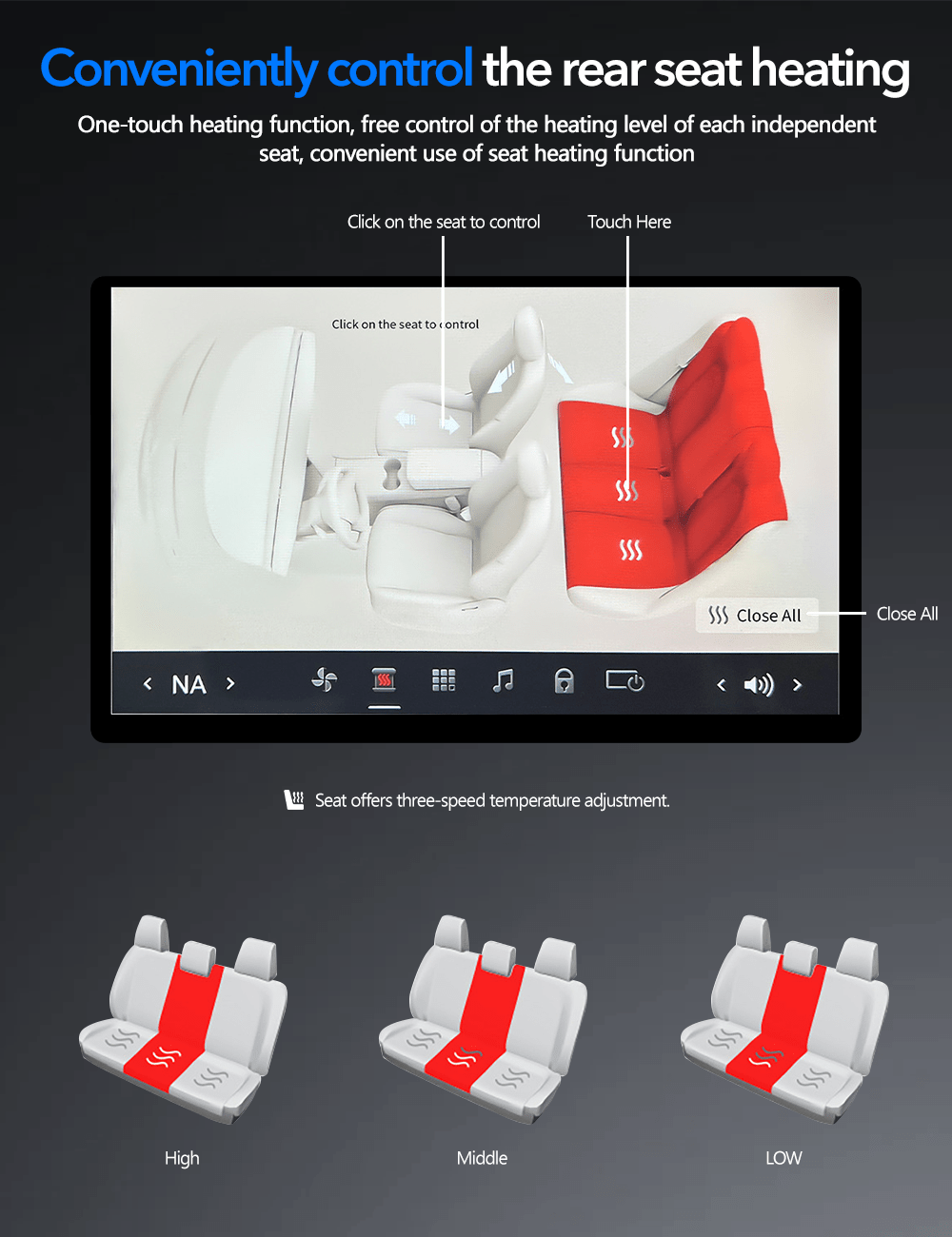 TESERY 7.2" 7.5" Rear Seat Entertainment System for Tesla Model 3/Y