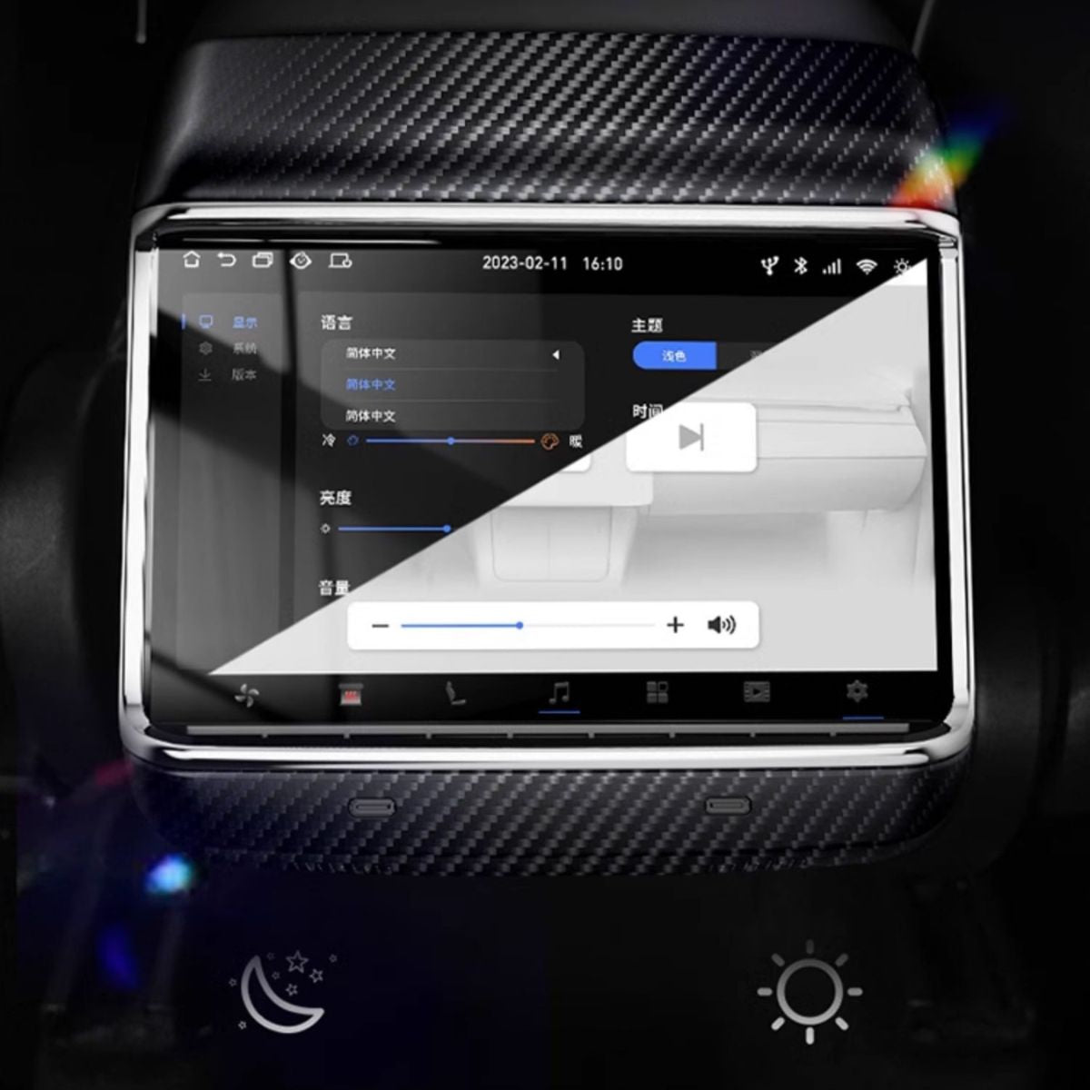 TESERY 7.2 Inch Rear Android Entertainment Touch Screen Display for Tesla Model Y / 3