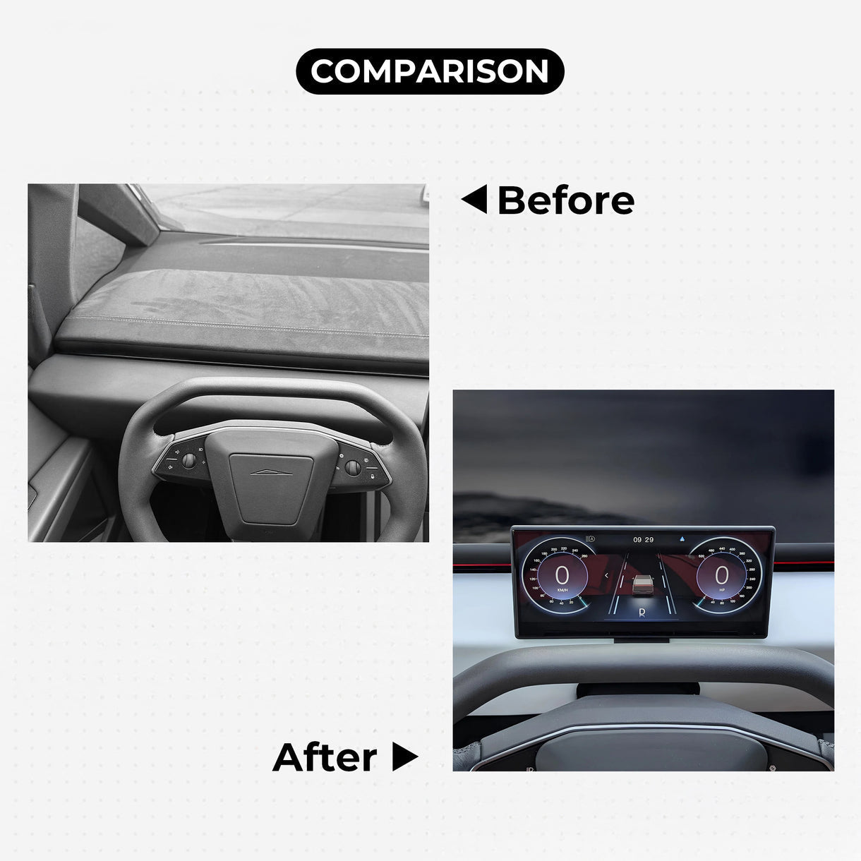 TESERY 9 Inch Instrument Cluster Dashboard Display for Cybertruck