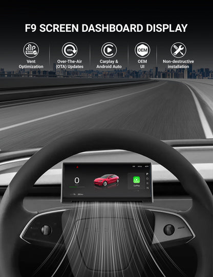 TESERY 9 Inch Screen Dashboard Display With Carplay & Android Auto for Model 3 / Model Y