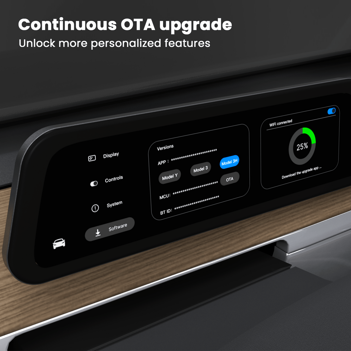 TESERY 9.6 Inch Instrument Cluster Dashboard Display for Tesla Model 3 / Y