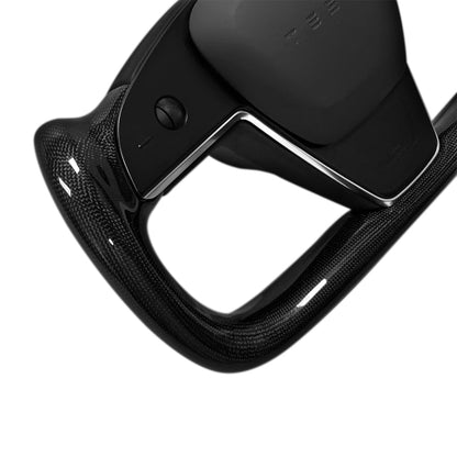 TESERY Carbon Fiber Yoke Plaid Steering Wheel Upgrade for Tesla Model S / X 2021-2025