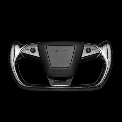 TESERY Cybertruck Carbon Fiber Yoke Steering Wheel