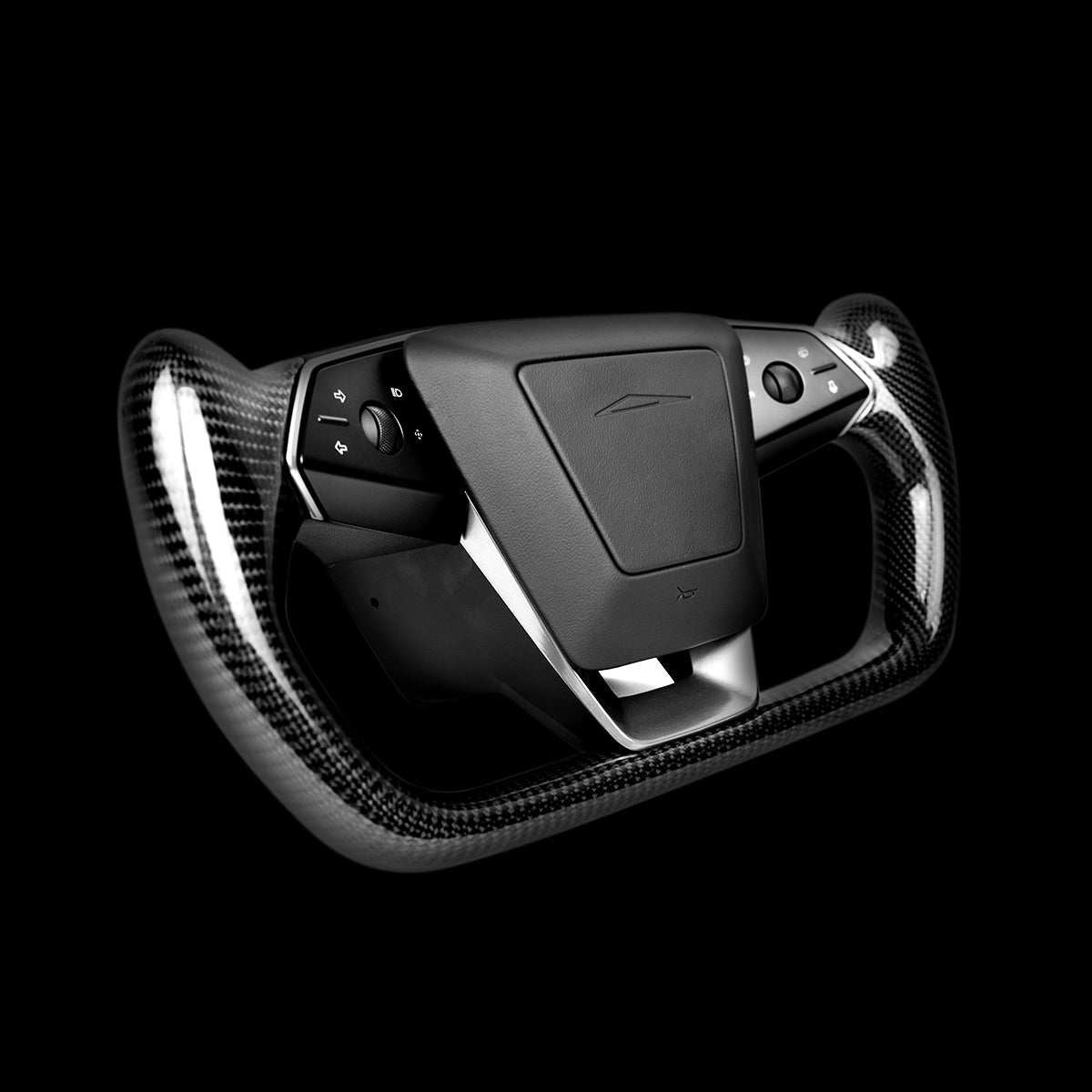 TESERY Cybertruck Carbon Fiber Yoke Steering Wheel