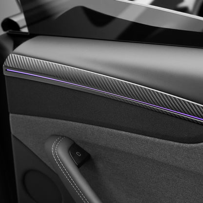 TESERY Dry Carbon Fiber Door Trim Cover for Tesla Model Y Juniper