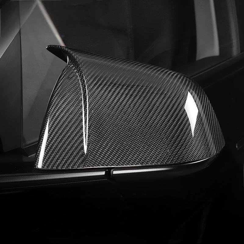 TESERY Mirror Caps for Model Y / 3 ( Sporty Style ) - Carbon Fiber Exterior Mods